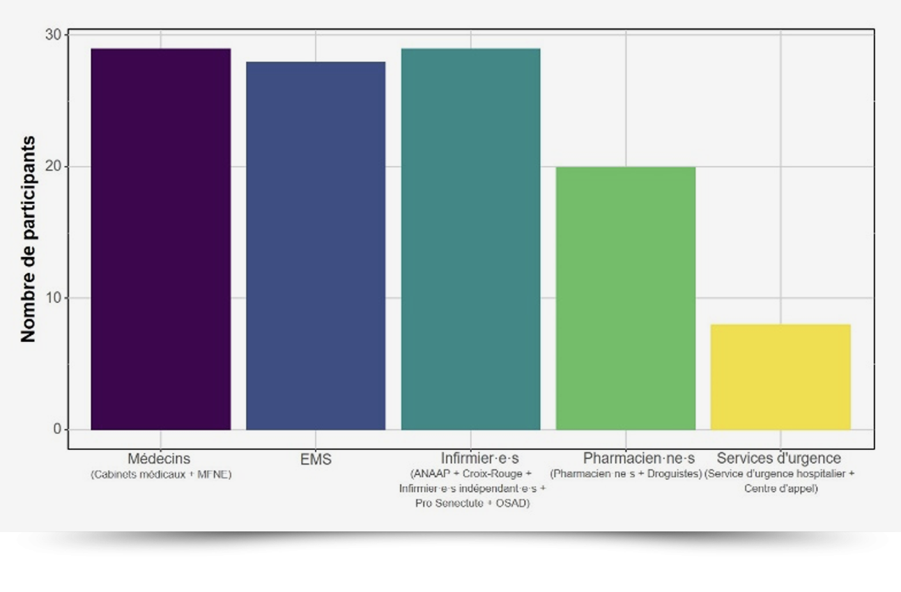 Figure 1 : Groupes d’activité créés à partir des 12 domaines d’activité distincts.